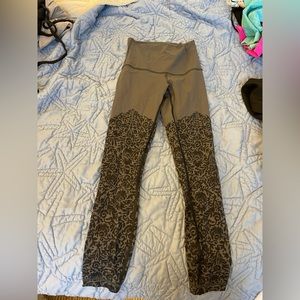 Lululemon grey floral leggings